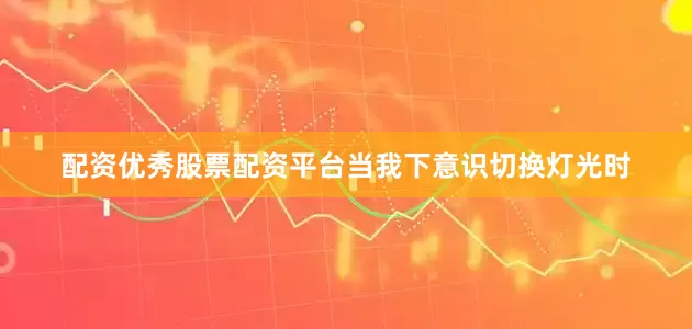 配资优秀股票配资平台当我下意识切换灯光时