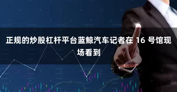 正规的炒股杠杆平台蓝鲸汽车记者在 16 号馆现场看到